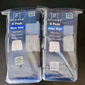 George Regular Leg Boxer Brief 3XL 6 Pack Pair of 2